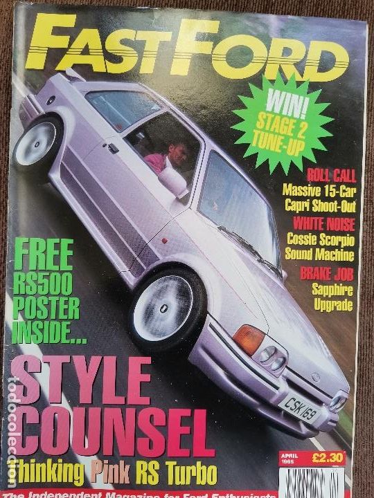 Vintage: 1995 REVISTA FAST FORD - PINK RS TURBO - FORD CAPRI - FPRD SCORPIO