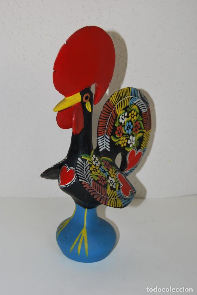 Vintage: PRECIOSO GALLO DE CER&Aacute;MICA - LEIXOES, PORTUGAL - BARRO - A&Ntilde;OS 60 - BUEN TAMA&Ntilde;O