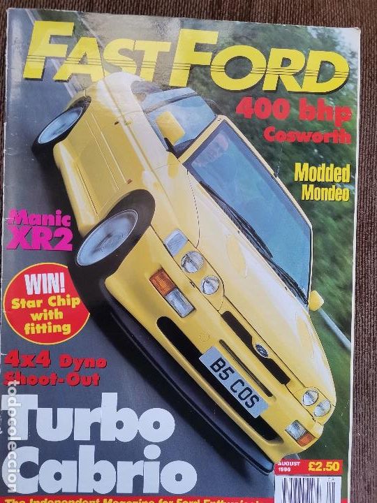 Vintage: 1996 REVISTA FAST FORD - FORD TURBO CABRIO - MANIC XR2 - 400 HP COSWORTH