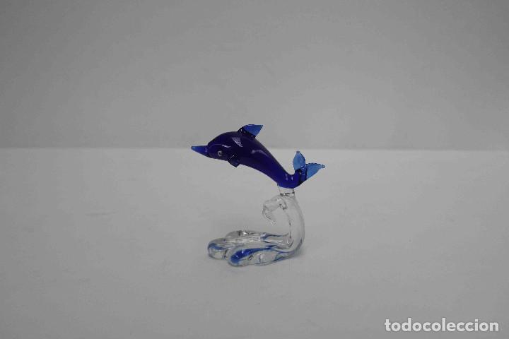 Vintage: FIGURA DELFIN CRISTAL 12 ARRIBA