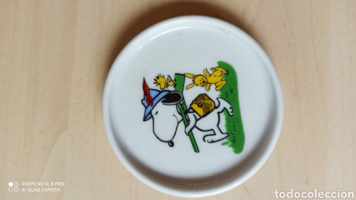 Vintage: Posavasos cer&aacute;mica Snoopy a&ntilde;os 80, nuevo !!!