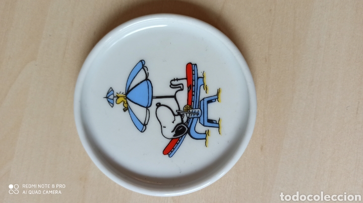 Vintage: Posavasos cer&aacute;mica Snoopy a&ntilde;os 80, nuevo !!!