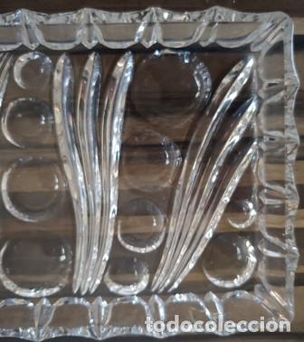 Vintage: ANTIG&Uuml;A BANDEJA RECTANGULAR EN CRISTAL TALLADO - Foto 2