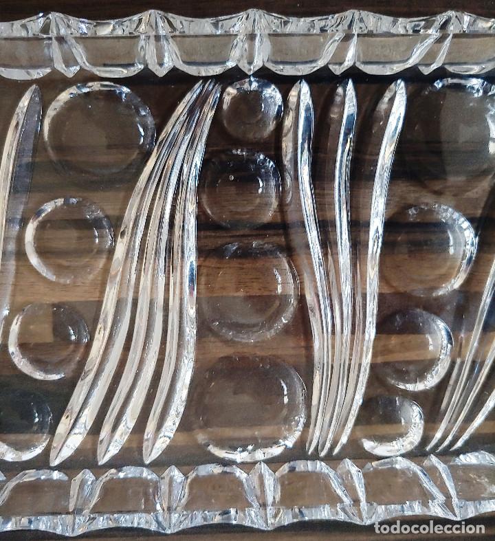 Vintage: ANTIG&Uuml;A BANDEJA RECTANGULAR EN CRISTAL TALLADO - Foto 3