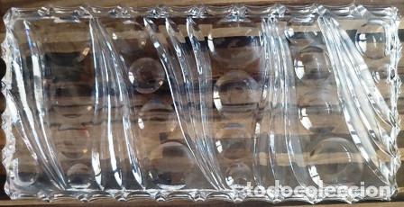 Vintage: ANTIG&Uuml;A BANDEJA RECTANGULAR EN CRISTAL TALLADO - Foto 6