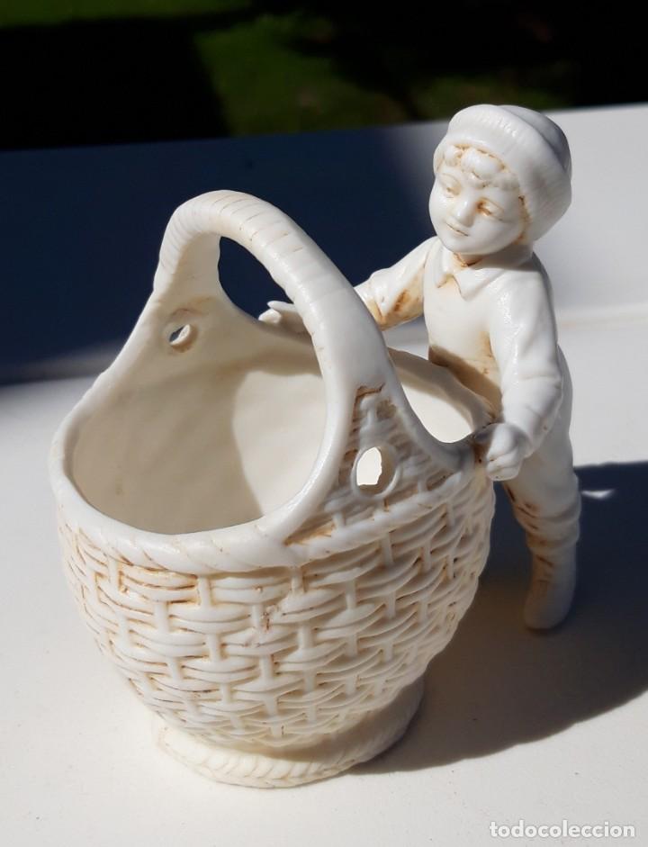 Vintage: BISCUIT DE NI&Ntilde;O CON CESTO - Foto 2