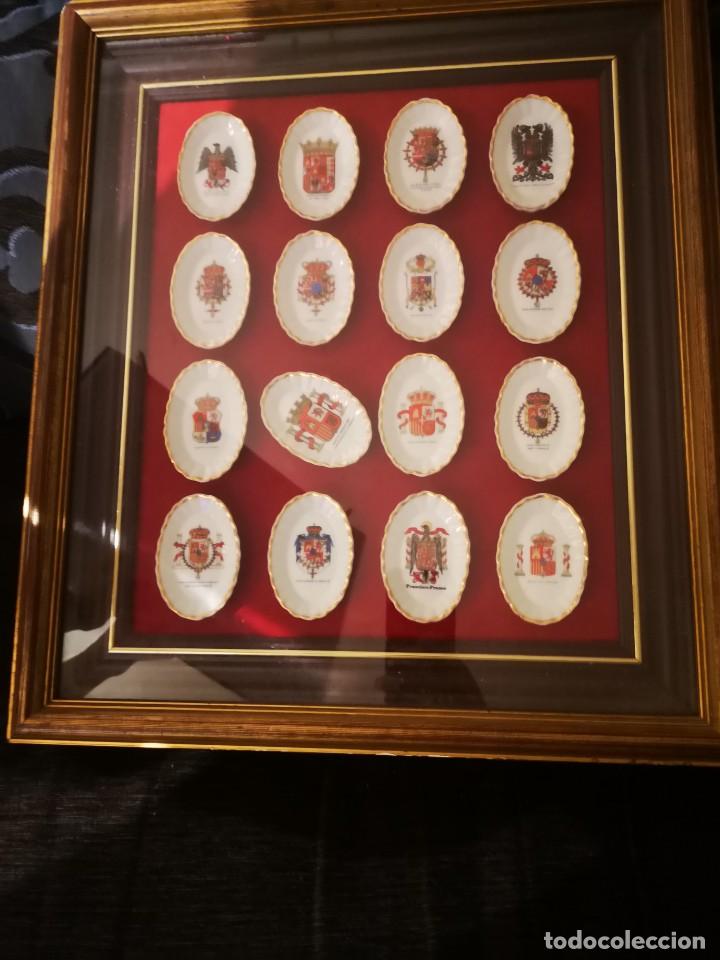 Vintage: Escudos de Espa&ntilde;a en porcelana