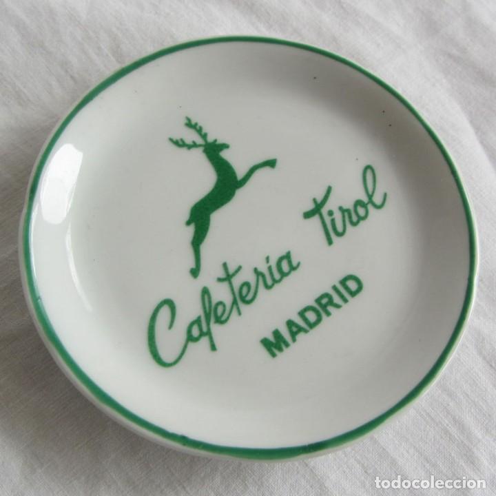 Vintage: Platillo de porcelana Cafeter&iacute;a Tirol Madrid