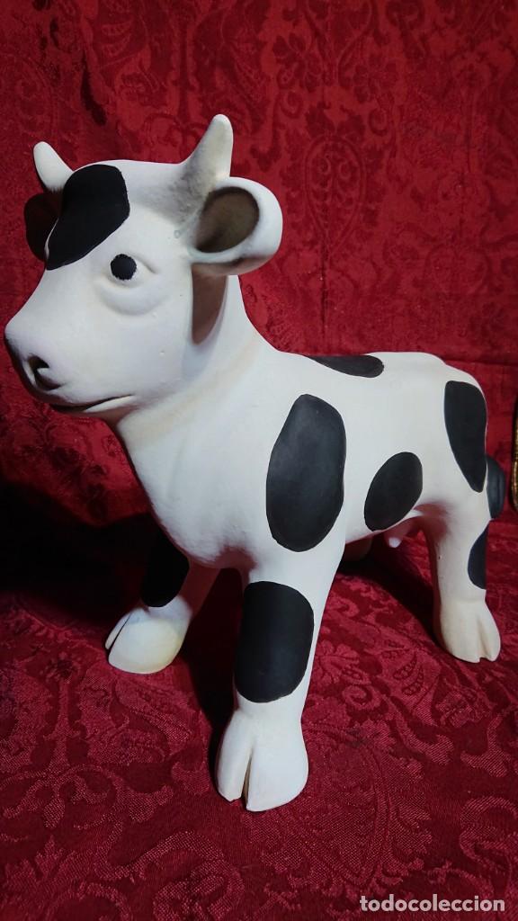 Vintage: GRACIOSA VACA LECHERA DE BARRO / CERAMICA IDEAL PARA DECORACION EN TIENDA - CARNICERIA COLAMDO