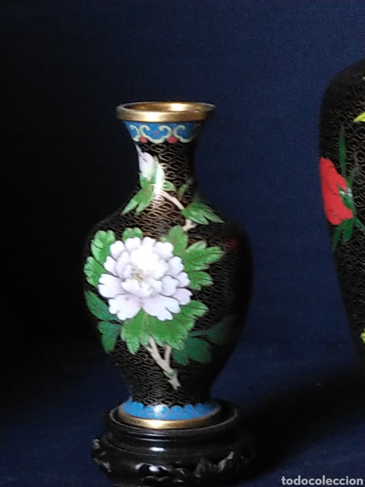Vintage: Conjunto de jarrones cloisonne - Foto 5