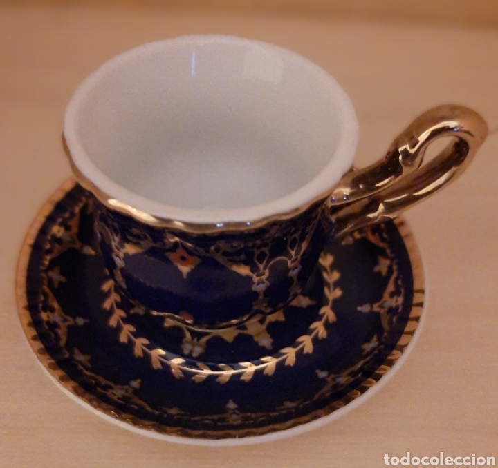 Vintage: Tazita miniatura Taza Caf&eacute; y Plato Porcelana Coleccion D&eacute;coration d'Artiste