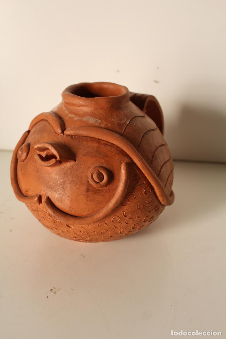Vintage: jarra pez terracota