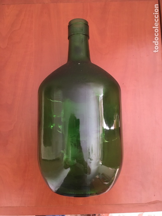 botella de garrafa, cristal verde 3 litros marc - Compra venta en  todocoleccion