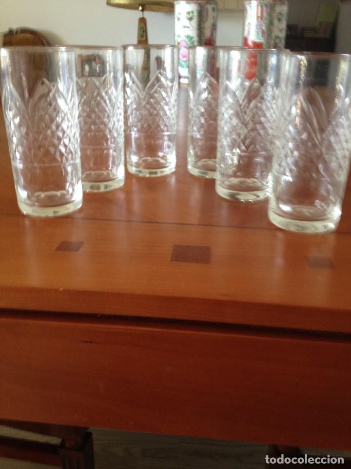 Vintage: Seis vasos con magnifica talla - Foto 1