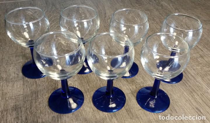 Vintage: COPAS PIE AZUL COBALTO - Foto 2