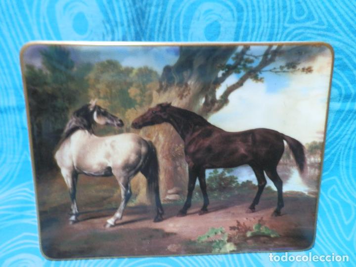 Vintage: PLATO DE PORCELANA ROYAL WORCESTER DOS CABALLOS EN LANDSCAPE, GEORGE STUBBS