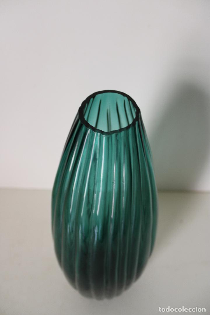 Vintage: jarron cristal azul - Foto 3