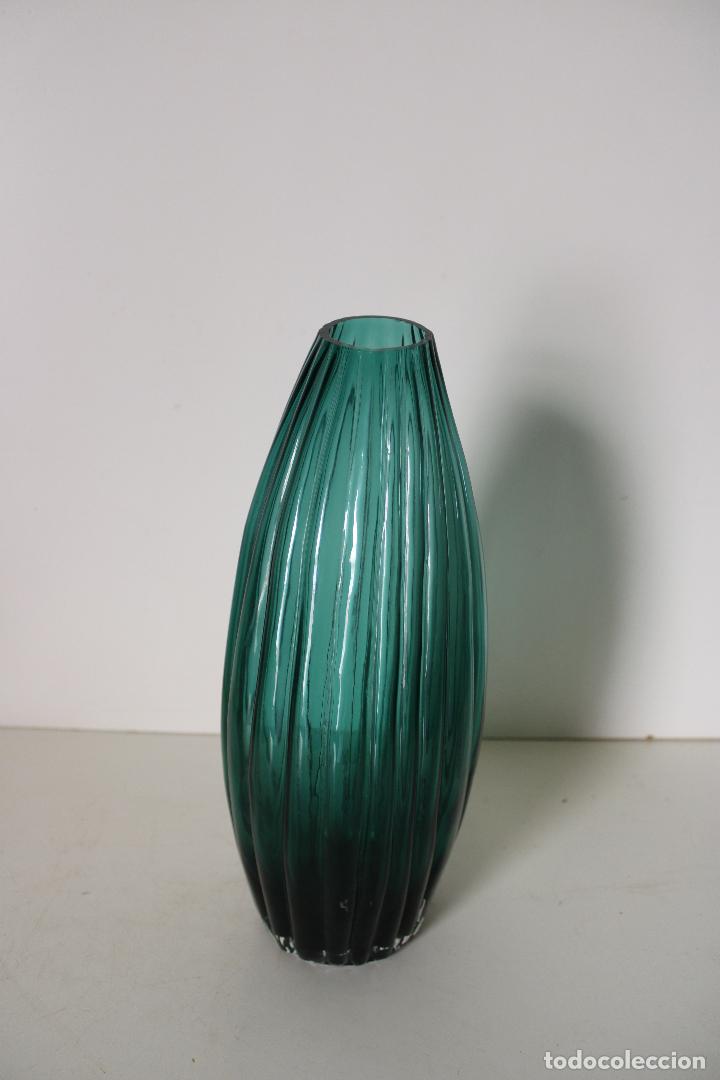 Vintage: jarron cristal azul - Foto 1
