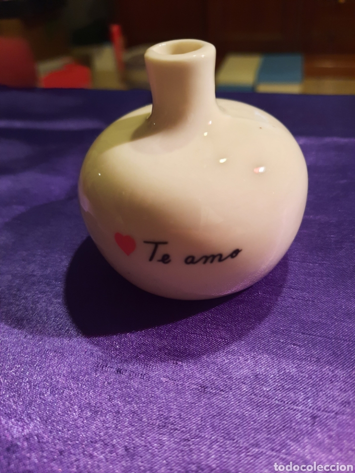 Vintage: Violetero de ceramica esmaltada.