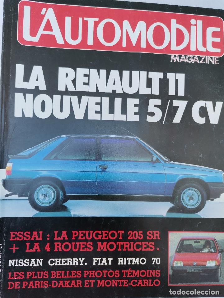 Vintage: 1983 REVISTA L`AUTOMOBILE - RALLY PARIS DAKAR Y MONTE CARLO - RENAULT 11