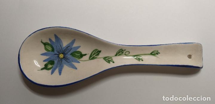 Vintage: Cuchara de ceramica. Flor. Para colgar. Largo 23 cm - Foto 2 - 281896208