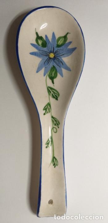 Vintage: Cuchara de ceramica. Flor. Para colgar. Largo 23 cm - Foto 3 - 281896208