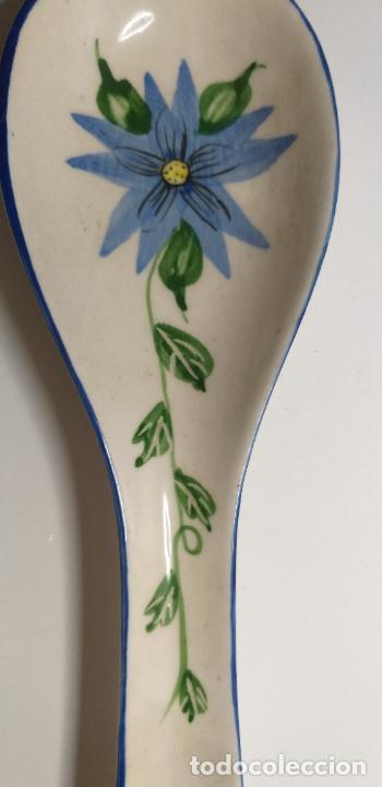 Vintage: Cuchara de ceramica. Flor. Para colgar. Largo 23 cm - Foto 4 - 281896208
