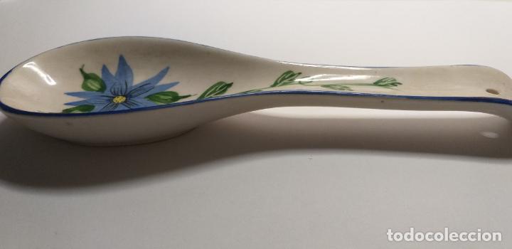 Vintage: Cuchara de ceramica. Flor. Para colgar. Largo 23 cm - Foto 5 - 281896208