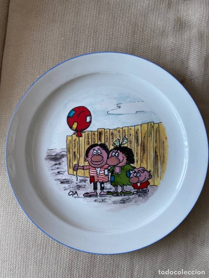 Vintage: Plato de porcelana Nogalda &ldquo; Qu&eacute; felicidad&rdquo;