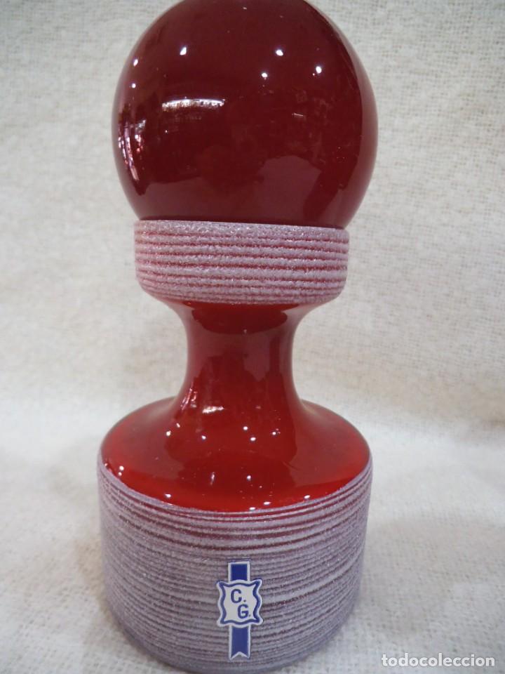 Vintage: BOTES DE BA&Ntilde;O ( OPALINA ) ROJOS - Foto 3