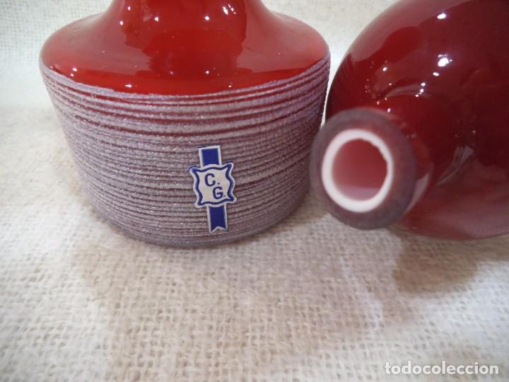 Vintage: BOTES DE BA&Ntilde;O ( OPALINA ) ROJOS - Foto 6