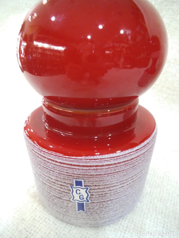 Vintage: BOTES DE BA&Ntilde;O ( OPALINA ) ROJOS - Foto 8