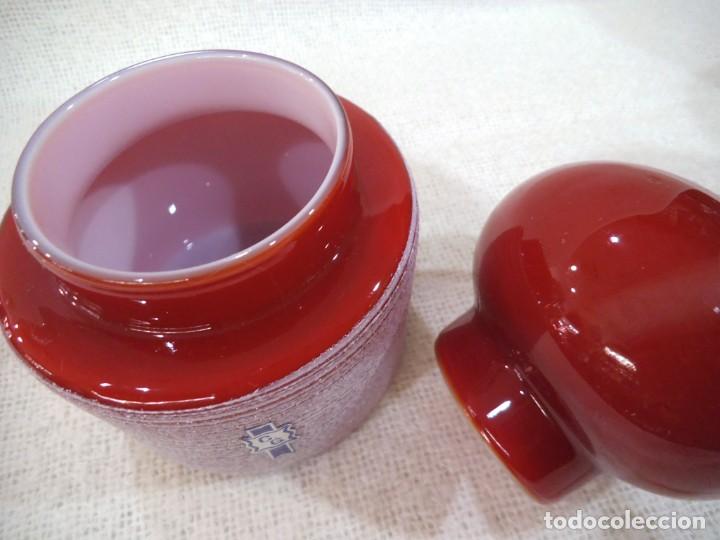 Vintage: BOTES DE BA&Ntilde;O ( OPALINA ) ROJOS - Foto 11