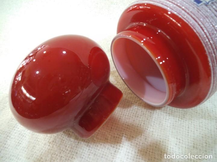 Vintage: BOTES DE BA&Ntilde;O ( OPALINA ) ROJOS - Foto 12