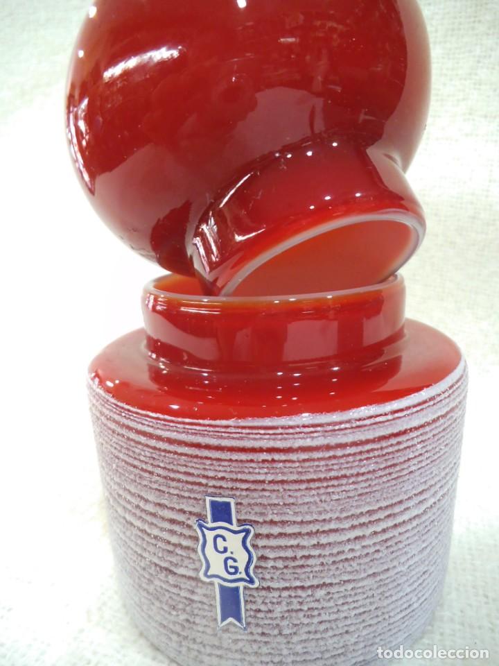 Vintage: BOTES DE BA&Ntilde;O ( OPALINA ) ROJOS - Foto 13