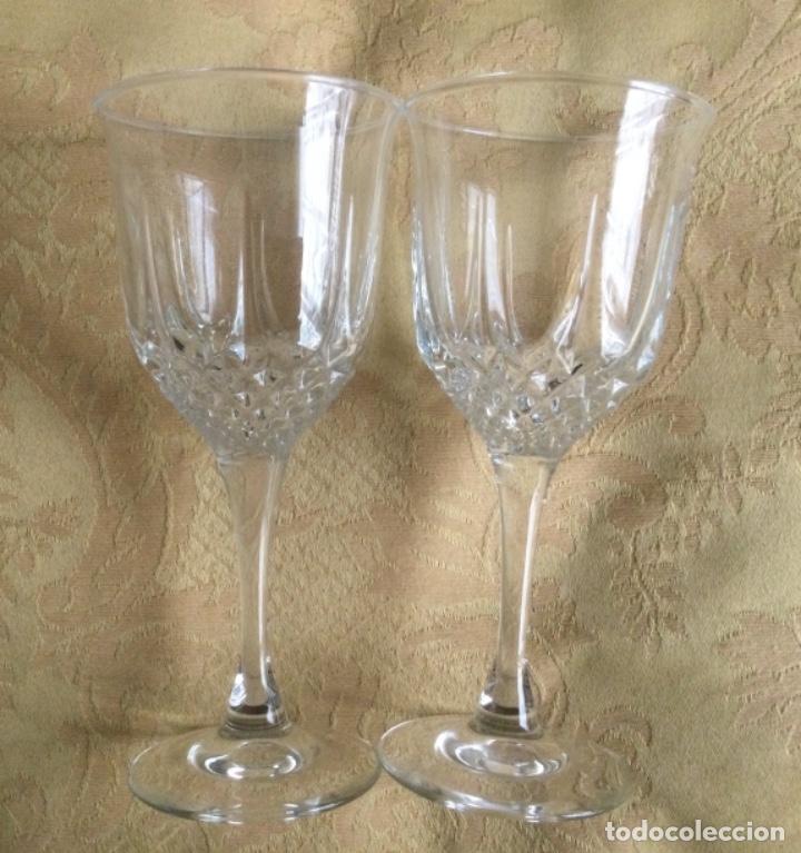 Vintage: 2 COPAS DE VINO, DE CRISTAL, - Foto 1