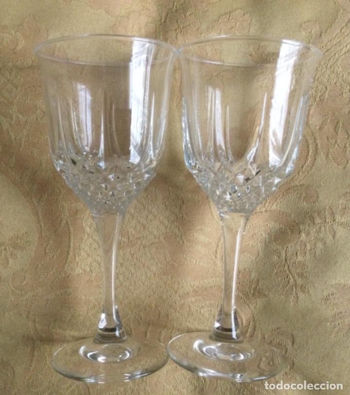 Vintage: 2 COPAS DE VINO, DE CRISTAL, - Foto 2