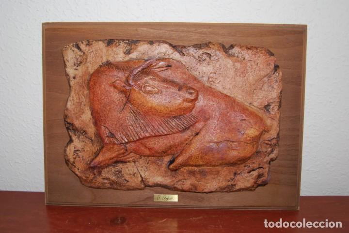 Vintage: ESCULTURA DE CER&Aacute;MICA - B&Uacute;FALO - MAR&Iacute;A &Aacute;NGELES ANGLADA - ARTE PREHIST&Oacute;RICO