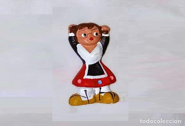 Vintage: Antigua FIGURITA BATURRA / MA&Ntilde;A de ALBOROX, de terracota / barro. A&ntilde;os 60/70