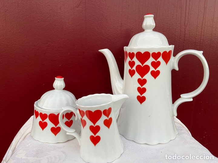 Vintage: C-14 Porcelana de Bavaria WUNSIEDEL, Alem&aacute;n.Juego de caf&eacute;.