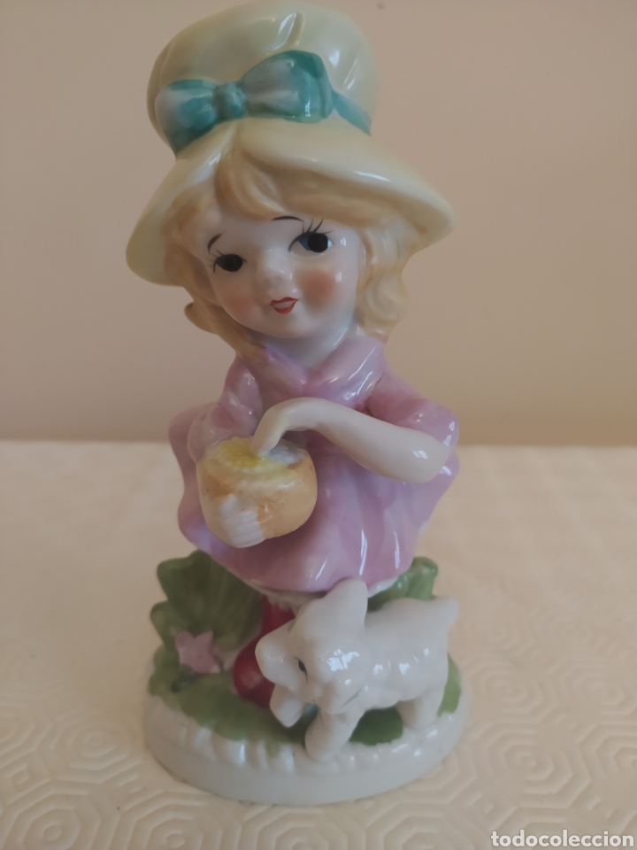 Vintage: Figura de ni&ntilde;a cer&aacute;mica made in Taiw&aacute;n