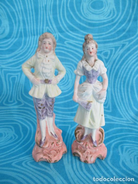Vintage: ANTIGUA PAREJA FIGURAS PORCELANA , NUMERADAS