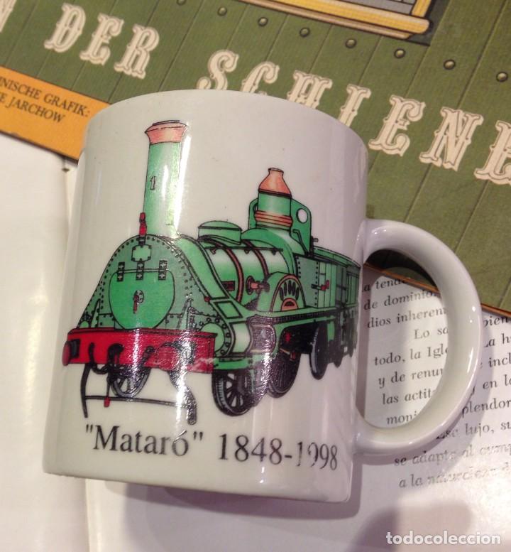 Vintage: Lote dos tazas locomotoras trenes Espa&ntilde;a