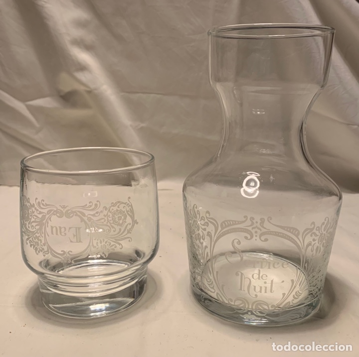 Vintage: Botella de agua y vaso - Foto 2