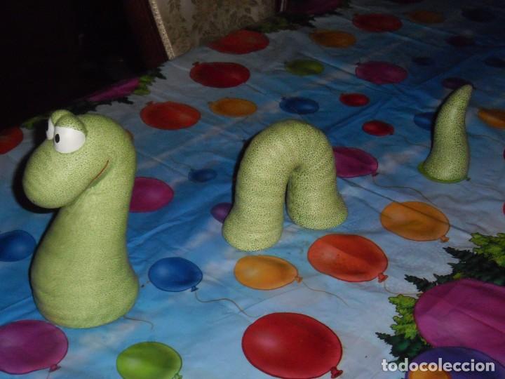 Vintage: Nessie - Serpiente marina en tres piezas - cer&aacute;mica ideal jardin - cabeza 22 cms alto aprox.