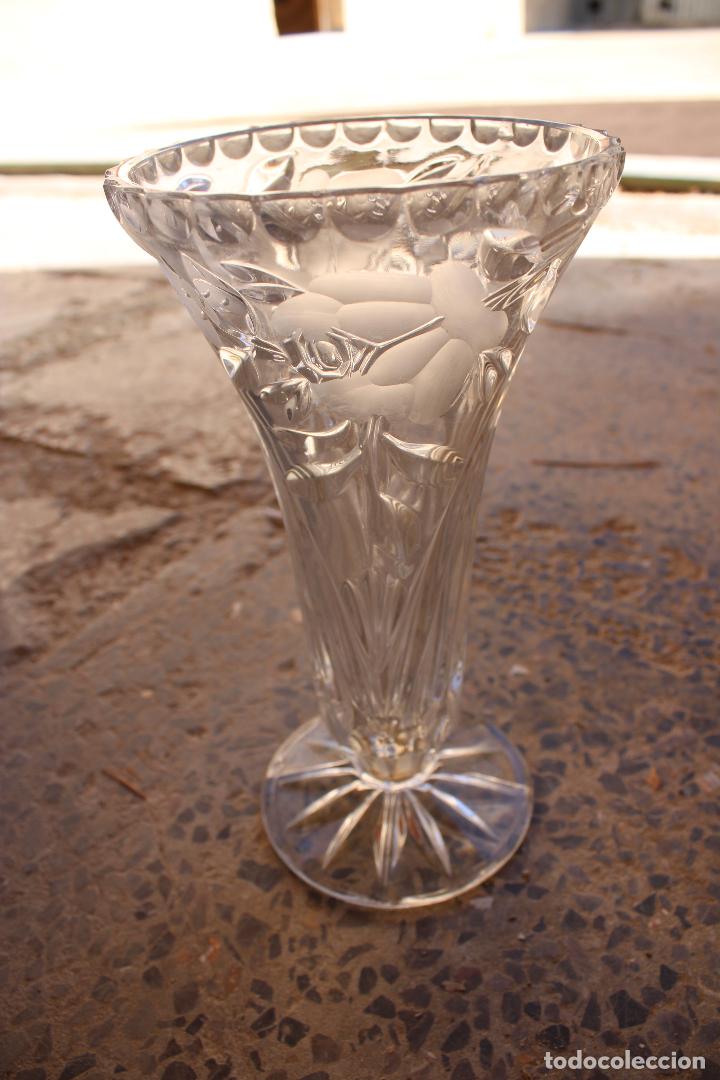 Vintage: jarron florero cristal - Foto 1