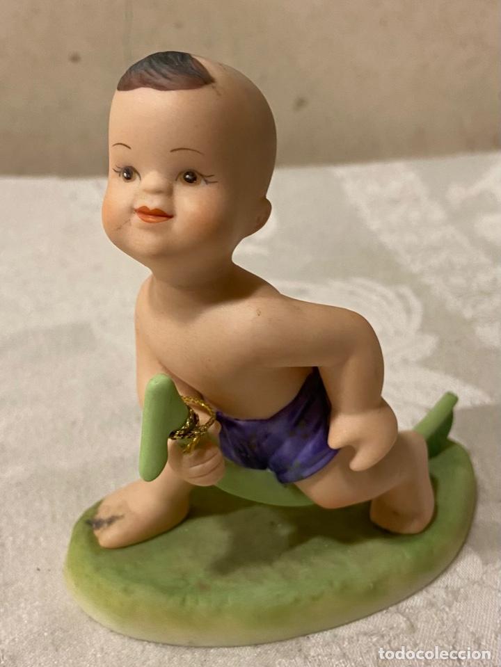 Vintage: C-16. Figura porcelana japonesa Thai. Ni&ntilde;o Sumo Jap&oacute;n.