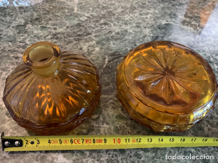 Vintage: Botes cristal tallado ocre - Foto 2