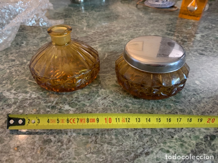 Vintage: Botes cristal tallado ocre - Foto 1