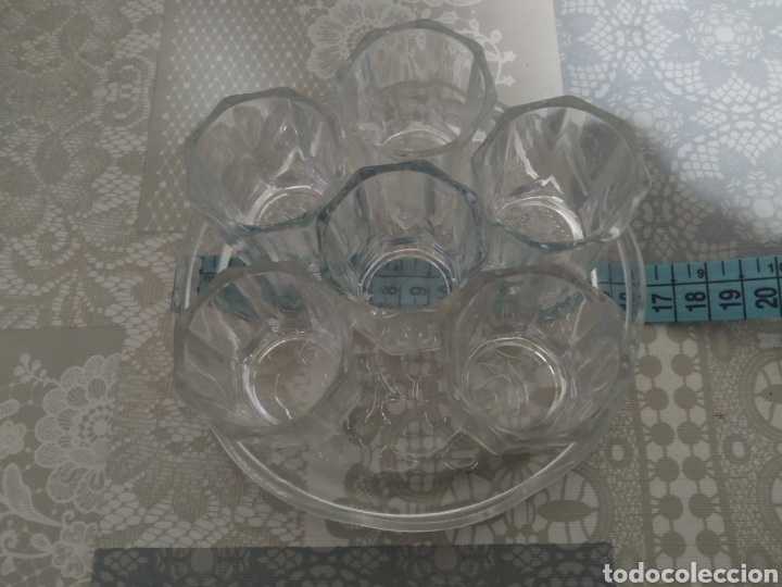 Vintage: Bandeja con vasos chupito - Foto 4